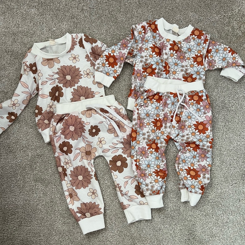 Amazon floral matching sweatsuits, 1 year
